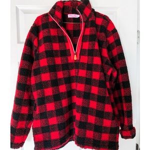 Red buffalo check pullover Size Large.